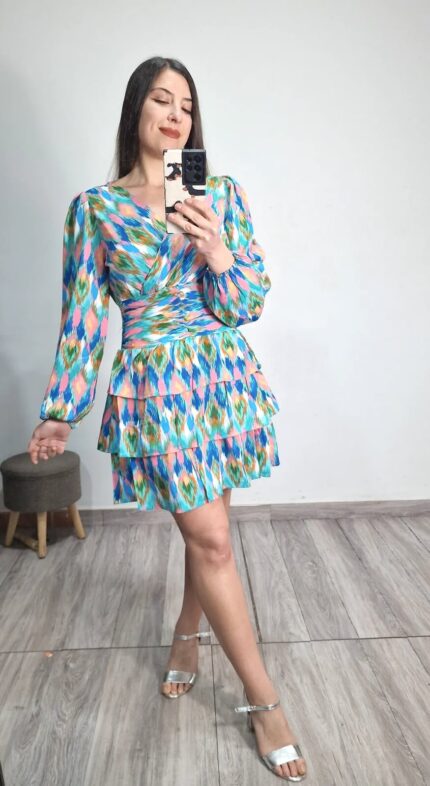 VESTIDO FAJIN ARCOÍRIS