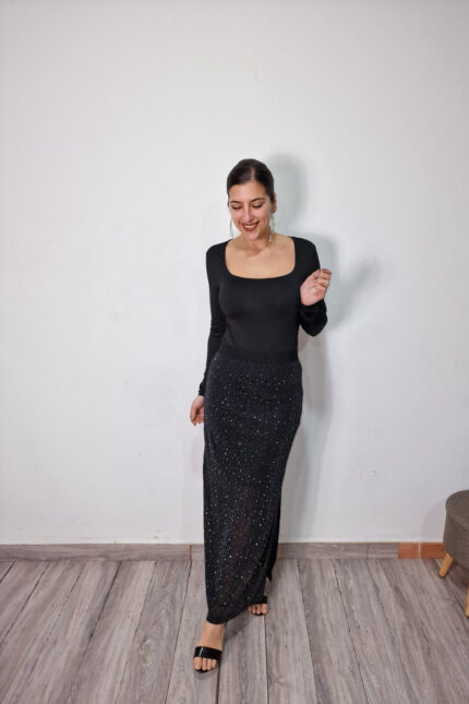 FALDA MIDI PIEDRAS