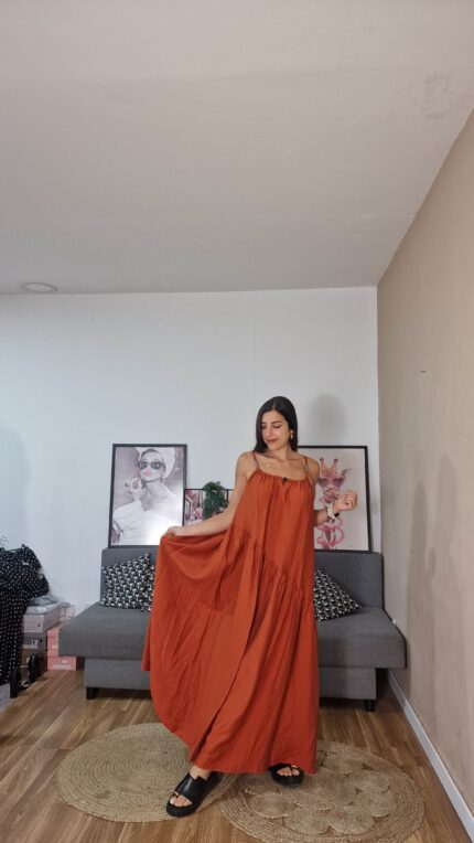 VESTIDO LARGO JEREZ (Tallaje pequeño o semicurvi)