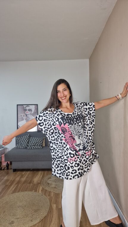 CAMISETA CURVI LEOPARD