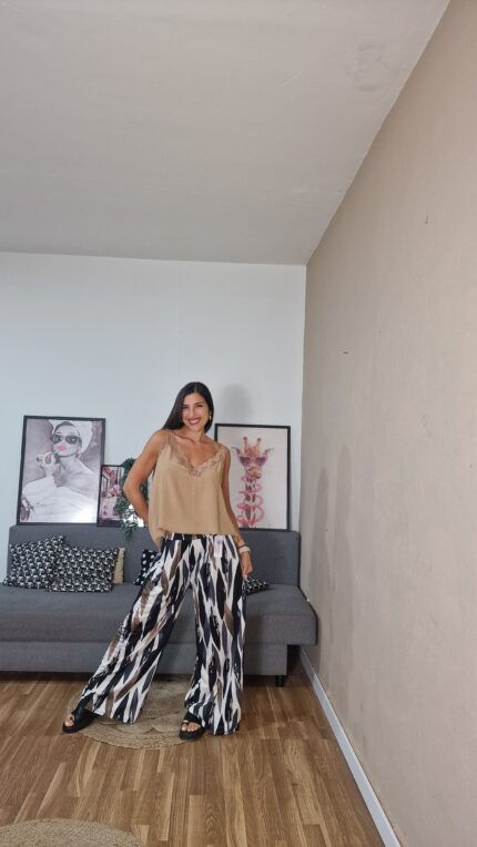 PANTALON CURVI PUNTO ELASTICO HOJAS