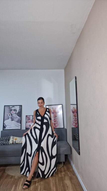 VESTIDO CURVI PICO BICOLOR