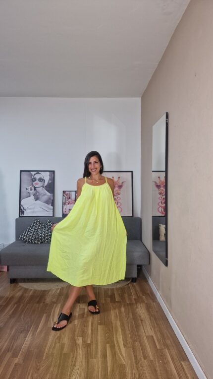 VESTIDO MIDI FLUOR(talla pequeña o semicurvi)
