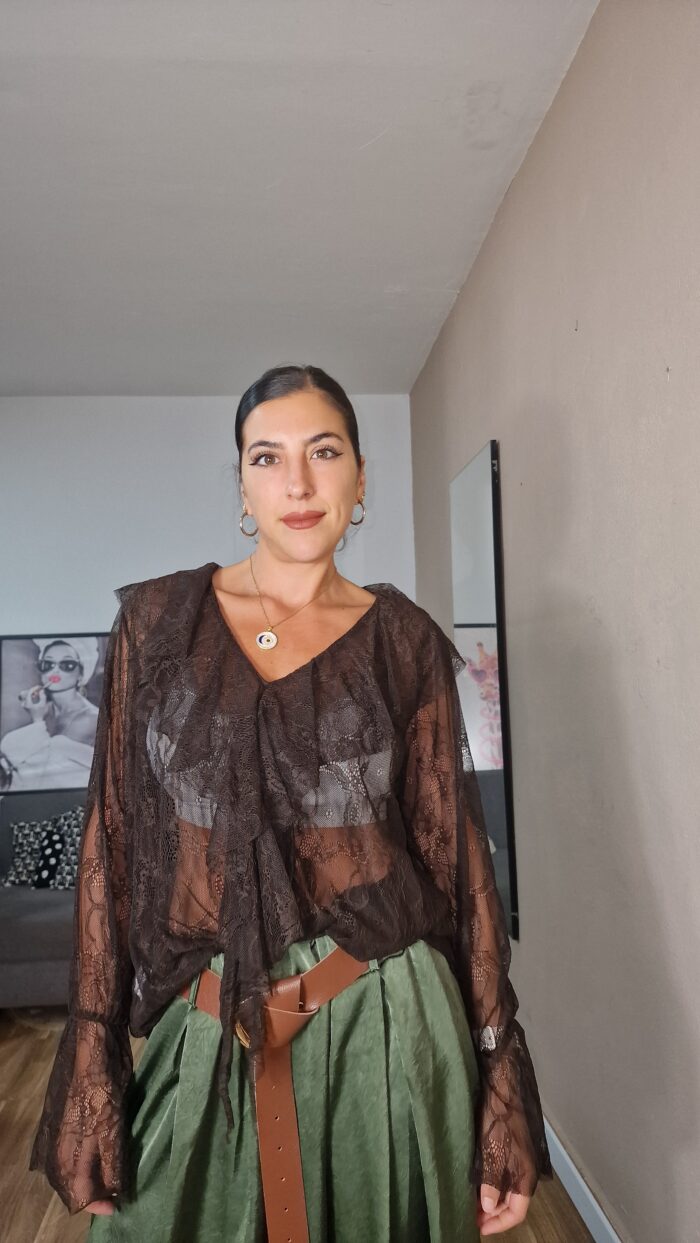 BLUSA CURVI ENCAJE - Imagen 2