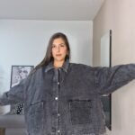 CHAQUETA CURVI DENIM GRIS