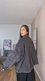 CHAQUETA CURVI DENIM GRIS - Imagen 4