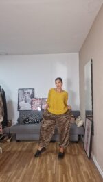 PANTALON CURVI BOMBACHO SATEN PRINT