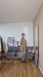 PANTALON CURVI BOMBACHO SATEN PRINT - Imagen 4