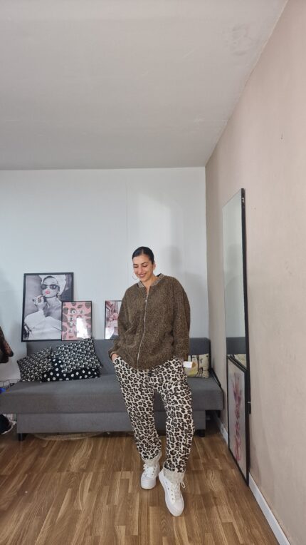 JOGGER CURVI LEOPARDO
