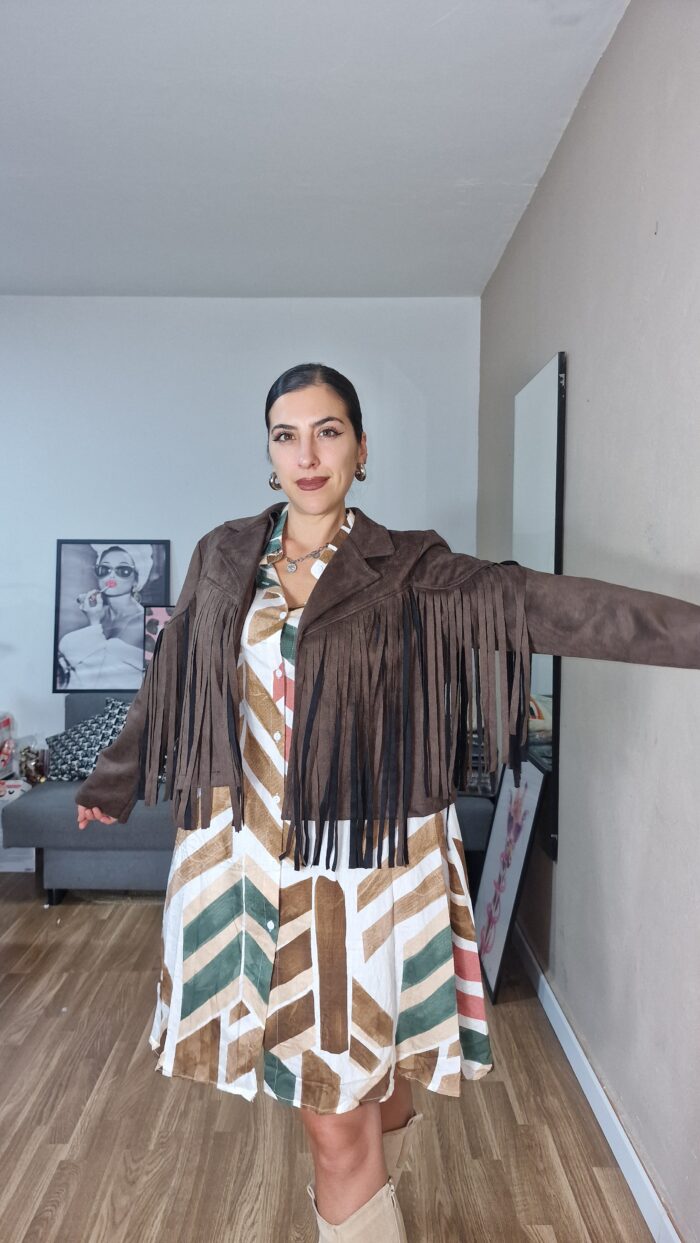 CHAQUETA ANTE FLECOS talla pequeña - Imagen 4