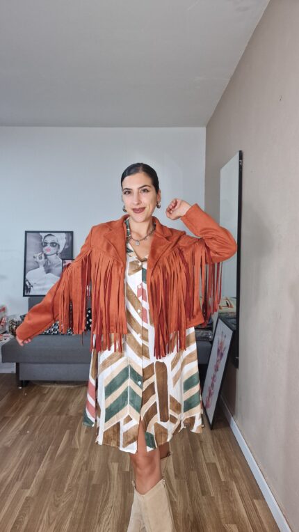 CHAQUETA ANTE FLECOS talla pequeña