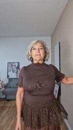 CAMISETA PUNTO ENCAJE talla pequeña - Imagen 3