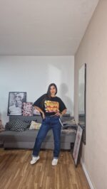 JEANS CURVI CINTURA ENGOMADA