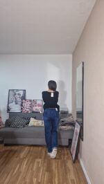 JEANS CURVI CINTURA ENGOMADA - Imagen 3