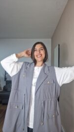 CHALECO CURVI GRIS
