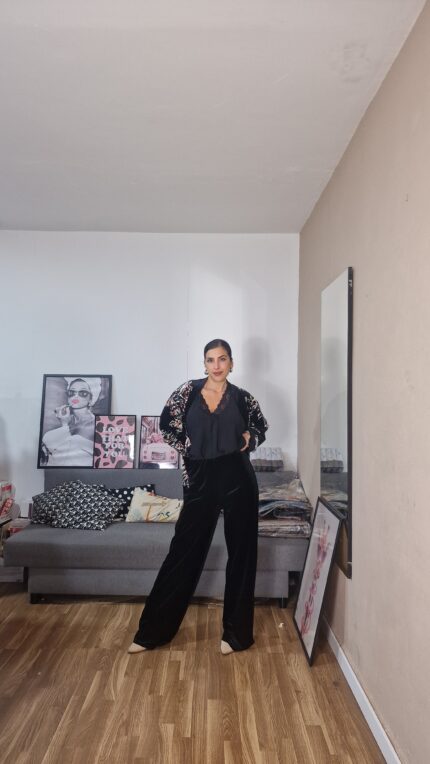 PANTALON SEMICURVI TERCIOPELO