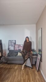 FALDA CURVI LEOPARDO ENCAJE - Imagen 2