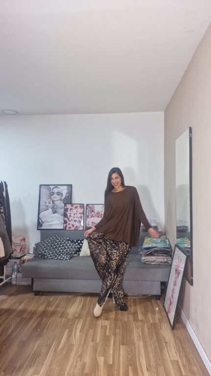 FALDA CURVI LEOPARDO ENCAJE