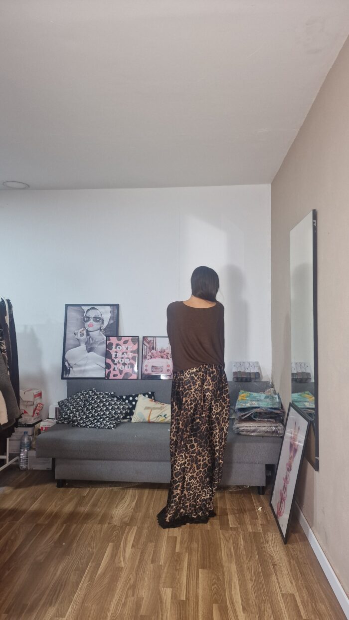 FALDA CURVI LEOPARDO ENCAJE - Imagen 4