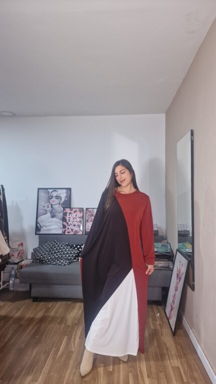 VESTIDO SEMICURVI/CURVI  TRICOLOR