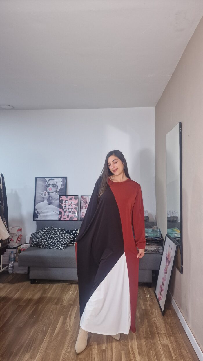 VESTIDO SEMICURVI/CURVI  TRICOLOR - Imagen 1