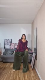 PANTALON CURVI PLISADO SATEN - Imagen 5