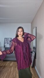 CONJUNTO BLUSA CURVI ENCAJE - Imagen 5