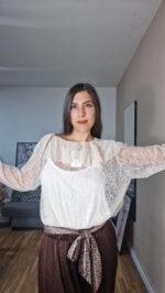 CONJUNTO BLUSA CURVI ENCAJE - Imagen 3