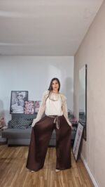 PANTALON CURVI PLISADO SATEN - Imagen 7