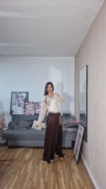 PANTALON CURVI PLISADO SATEN - Imagen 8