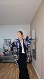 QUIMONO CURVI TERCIOPELO FLORES - Imagen 8