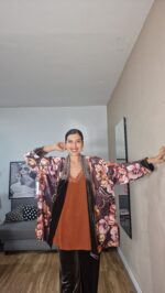 QUIMONO CURVI TERCIOPELO FLORES - Imagen 9