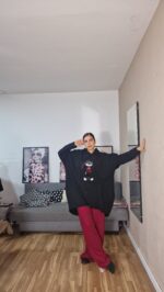 MAXI SUDADERA CURVI BLACK - Imagen 9