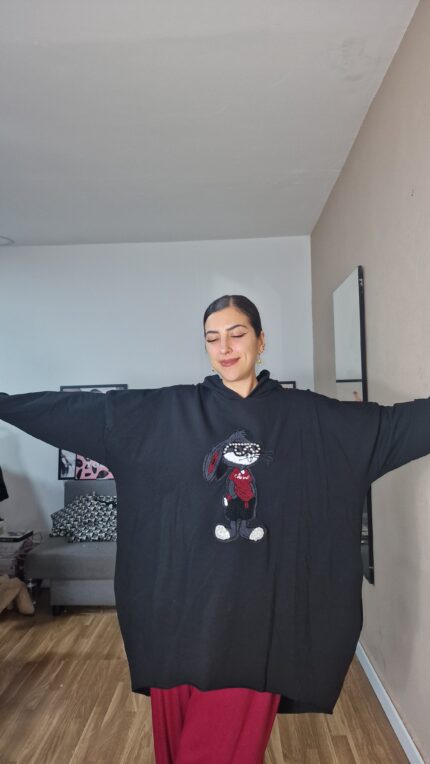 MAXI SUDADERA CURVI BLACK