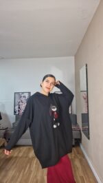 MAXI SUDADERA CURVI BLACK - Imagen 7