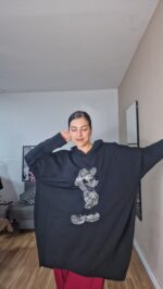 MAXI SUDADERA CURVI BLACK - Imagen 4