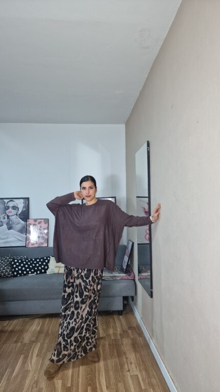 FALDA CURVI TULL PRINT