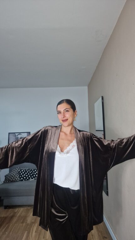 QUIMONO CURVI TERCIOPELO LISO