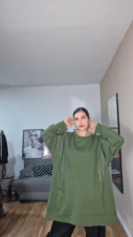 MAXI SUDADERA CURVI TACHUELAS - Imagen 6