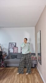 PANTALON SEMICURVI CUADROS VENECIA - Imagen 3