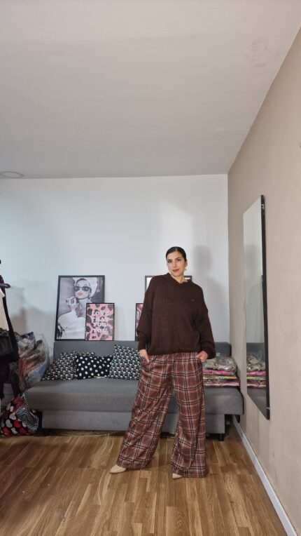 PANTALON SEMICURVI CUADROS VENECIA