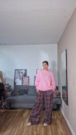 PANTALON SEMICURVI CUADROS VENECIA - Imagen 9