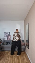 PANTALON CURVI ANCHO BASICO NEGRO - Imagen 2