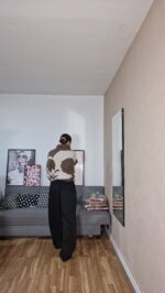 PANTALON CURVI ANCHO BASICO NEGRO - Imagen 4