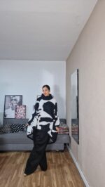 PANTALON CURVI ANCHO BASICO NEGRO - Imagen 5