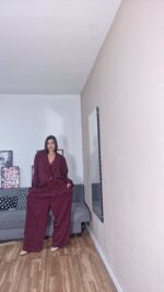 PANTALON CURVI ANCHO BRILLO - Imagen 8