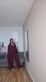 PANTALON CURVI ANCHO BRILLO - Imagen 9