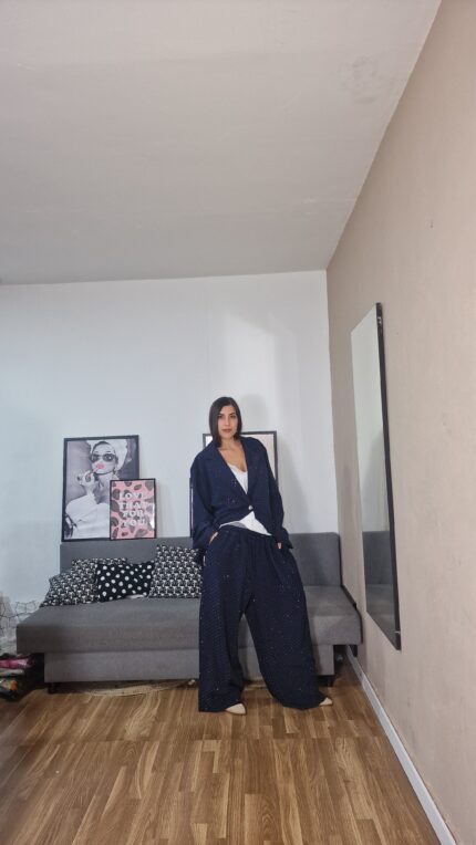 PANTALON CURVI ANCHO BRILLO