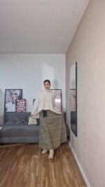 FALDA SEMICURVI CUADROS - Imagen 2