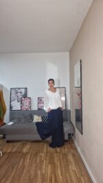 PANTALON CURVI ANCHO LISO - Imagen 3